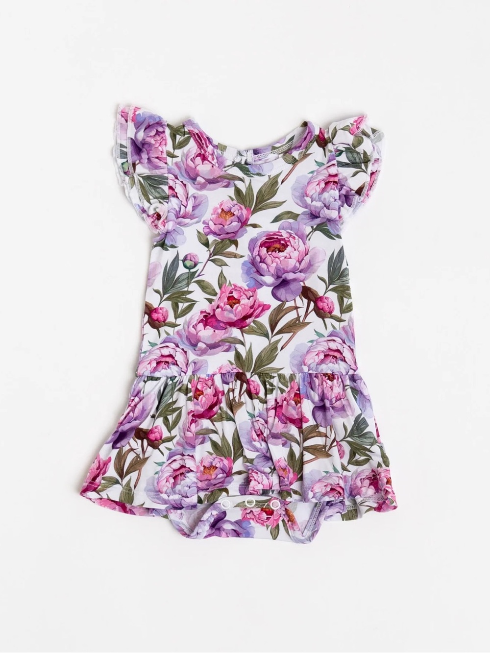 Bums & Roses Blooming Peotential Cap Sleeve Ruffle Dress